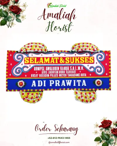 Karangan Bunga Ucapan Selamat di Soya